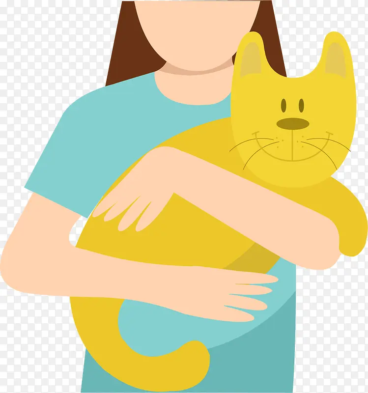 手抱猫咪