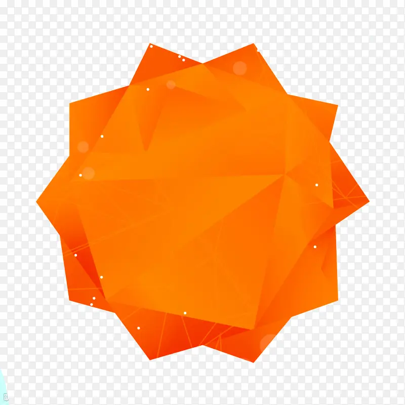 橙色简约多边形不规则图形