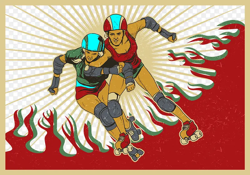 溜冰场轮子运动