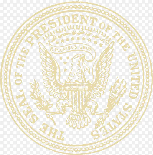 矢量老式的总统印章插图