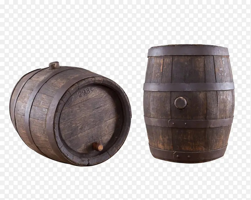 两个酿酒的木桶
