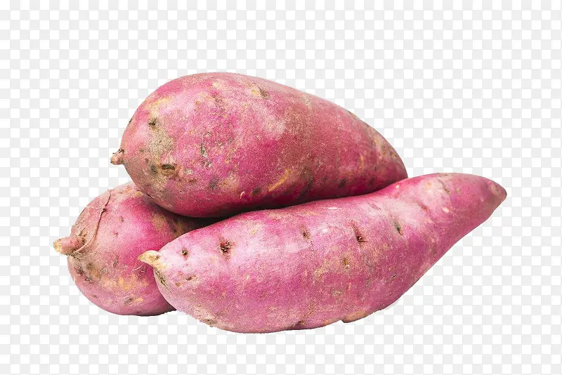紫红色放在一起的番薯
