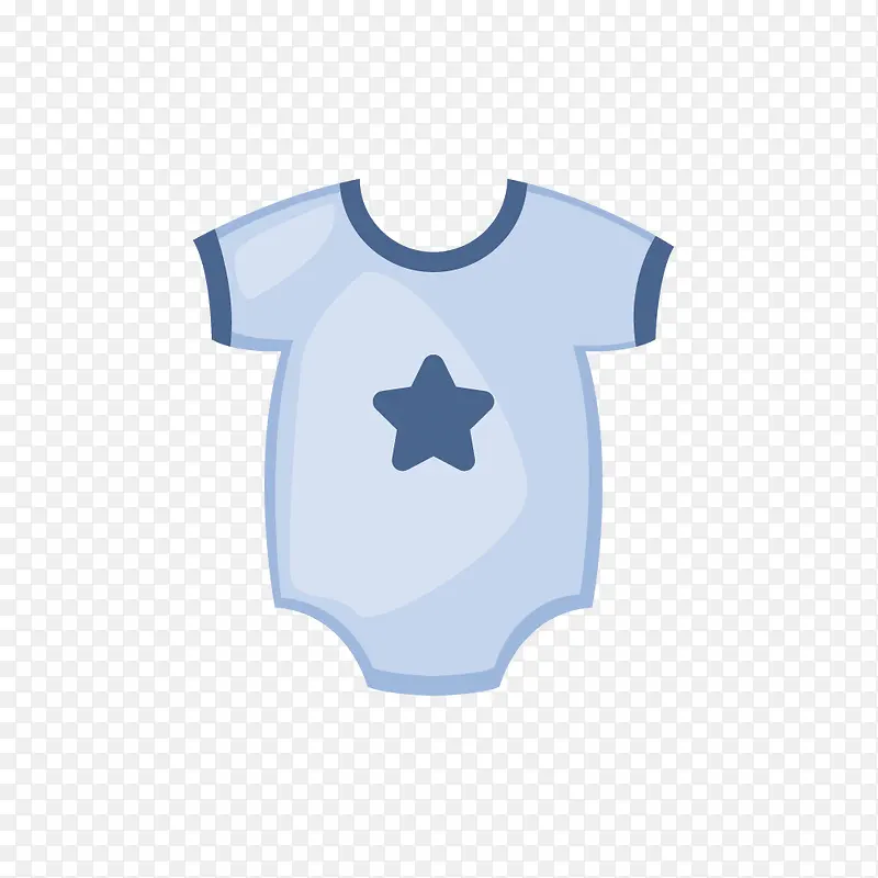 矢量蓝色婴儿服装素材