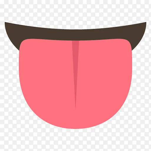 手绘可爱的粉色舌头