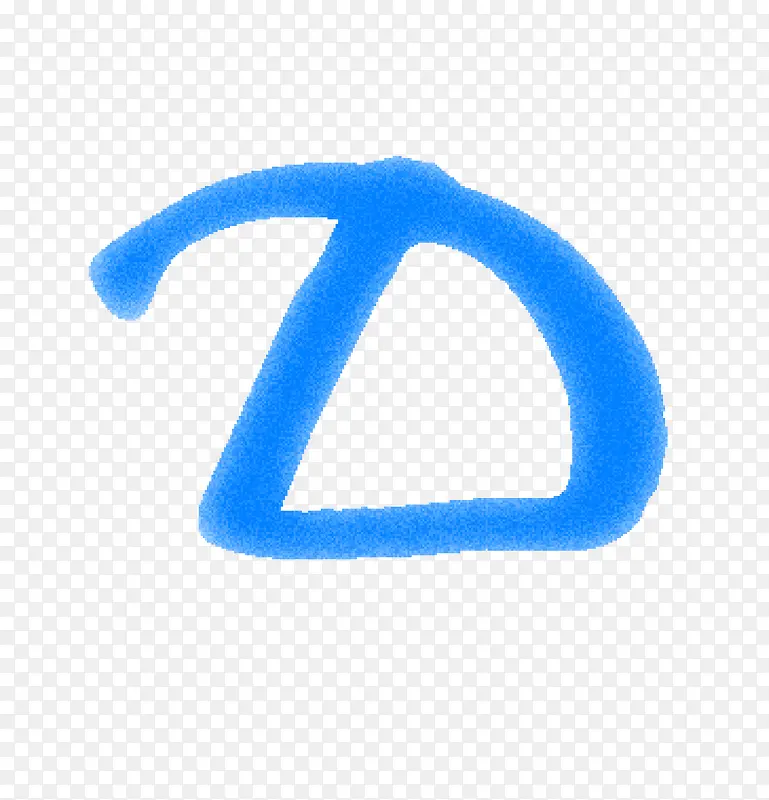 蓝色字母D