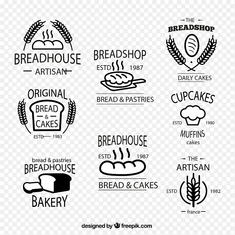 面包房标签