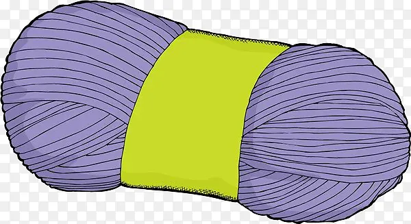 紫色手绘毛线团