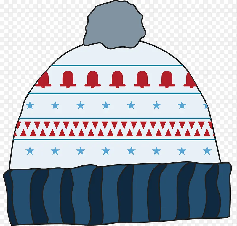 寒冷冬季蓝色帽子