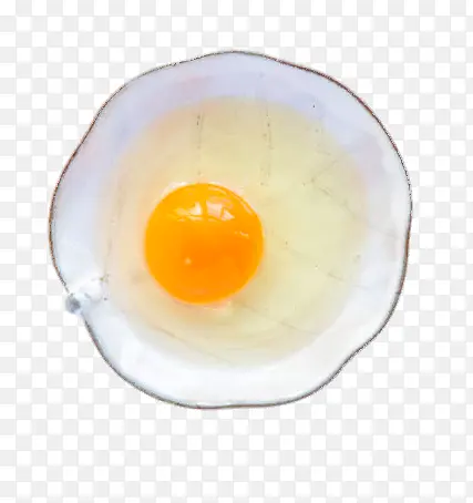 创意碗里的鸡蛋黄鸡蛋清