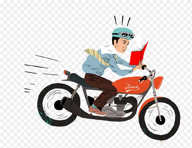 骑摩托车的男人