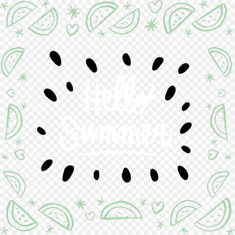 矢量西瓜底纹