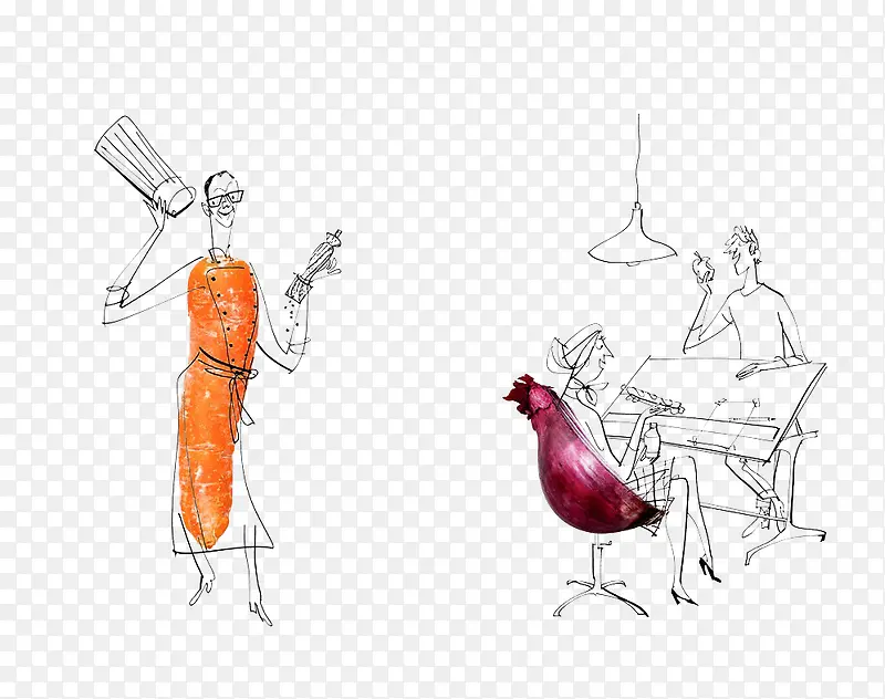 创意蔬果插画设计