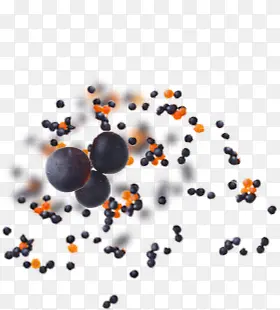 黑色豆子粒子漂浮