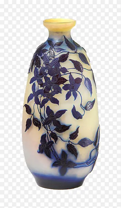 青花瓷纹样的花瓶