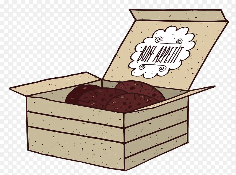 一盒巧克力饼干