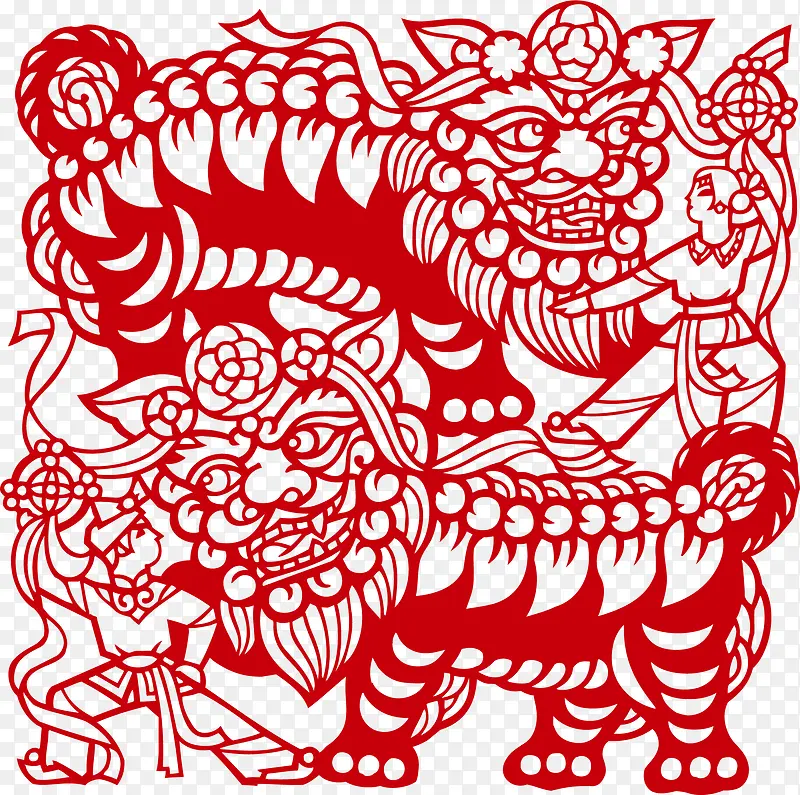 戏耍狮子
