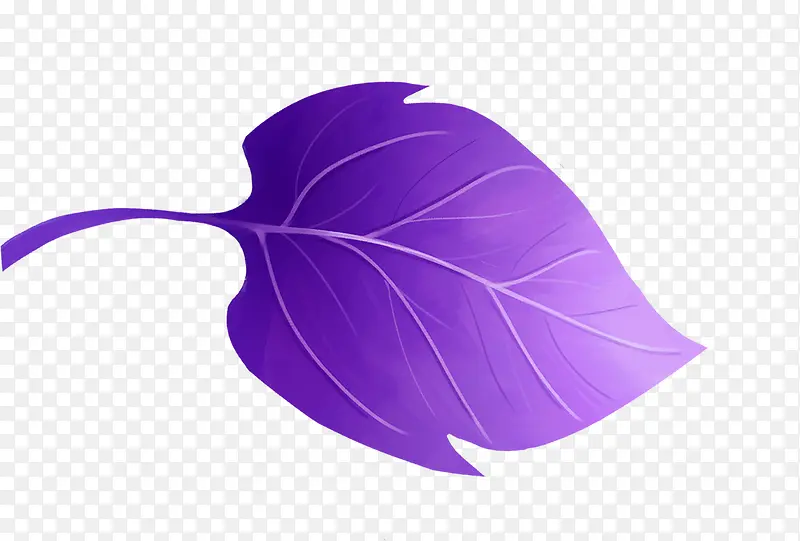 紫色渐变唯美树叶