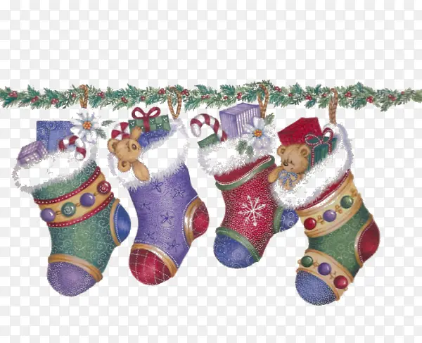 彩绘圣诞礼物袜子