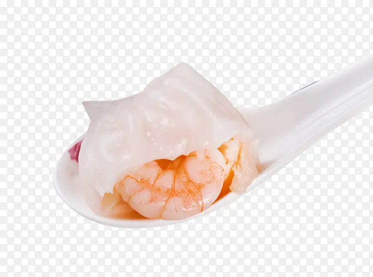 新鲜虾仁水饺素材