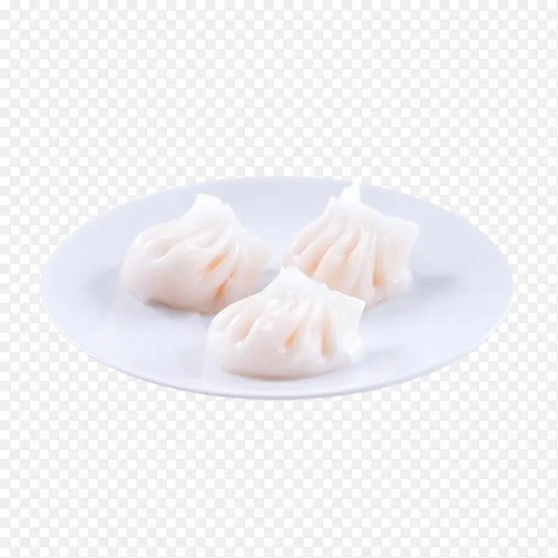 水晶虾饺摆盘实拍