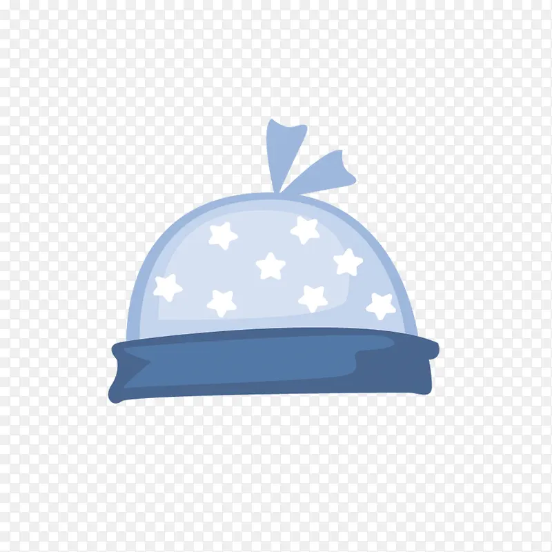 矢量蓝色婴儿星星帽子素材