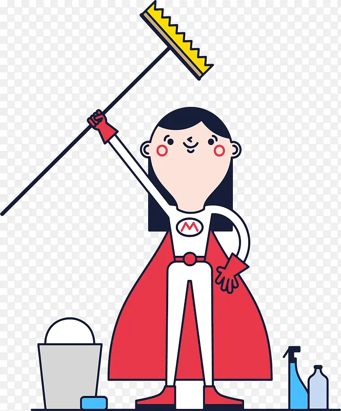 家务全能的超人妈妈PNG图片素材下载_图片编号qpbolxzq-免抠素材网
