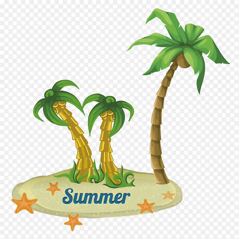 沙滩椰子树