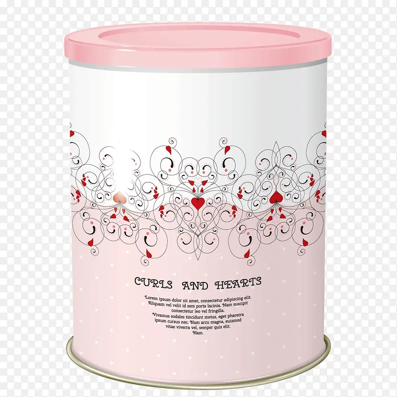 粉色茶叶桶