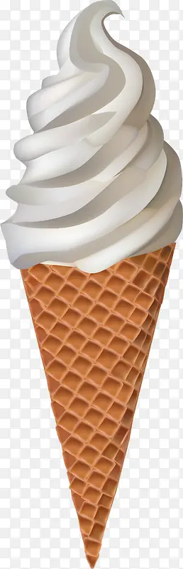 白色美味冰淇淋