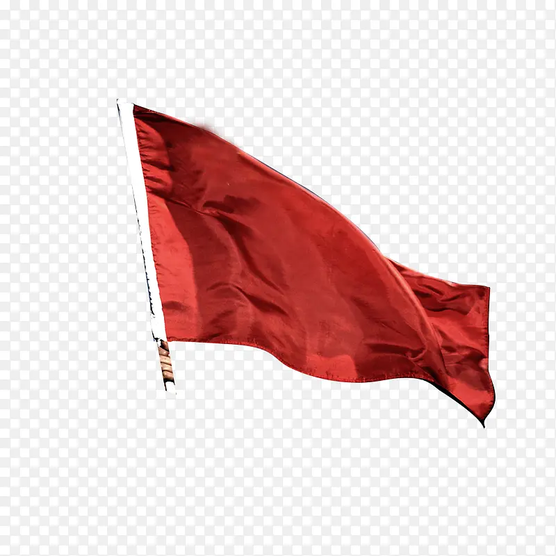 红色布纹旗子免抠素材