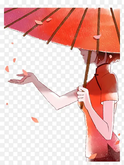 雨伞少女