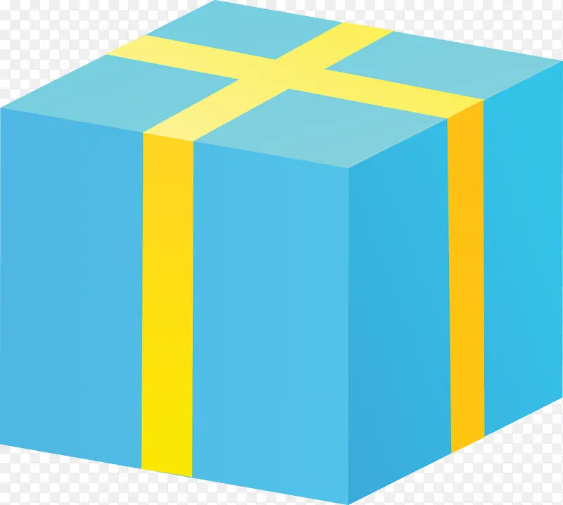 蓝色矢量礼物盒子