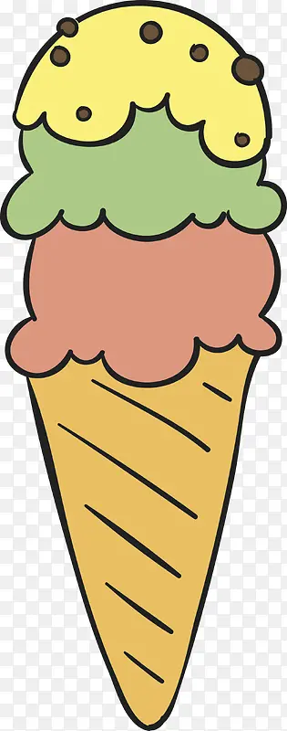 彩色矢量冰淇淋雪糕图