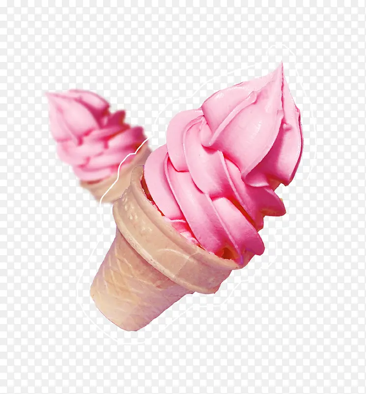 清新美味冰淇淋插画