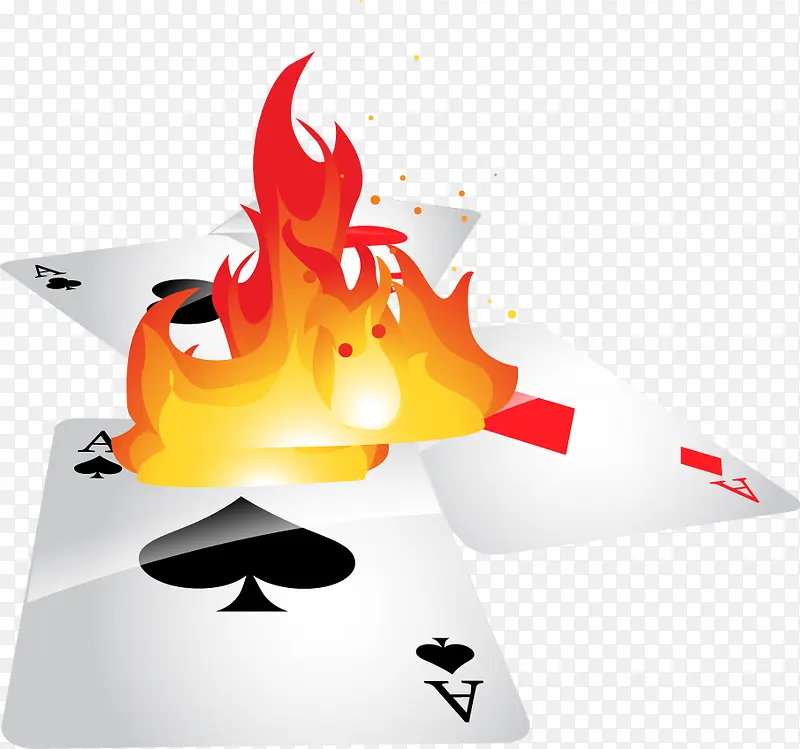 扑克牌上的火焰