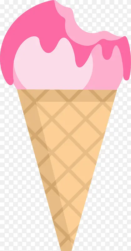 粉色美味卡通冰淇淋