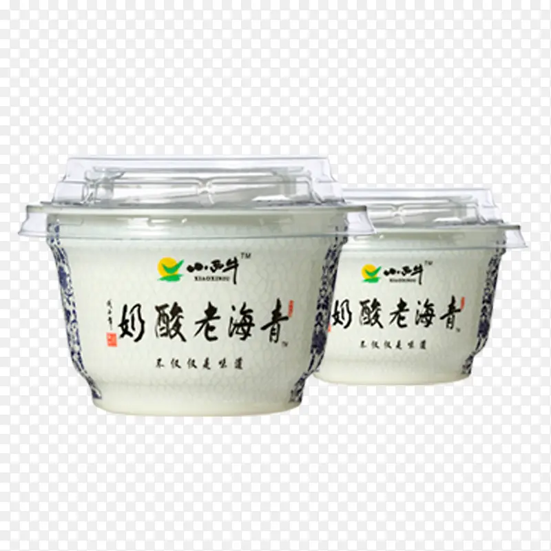 白色简约青海老酸奶