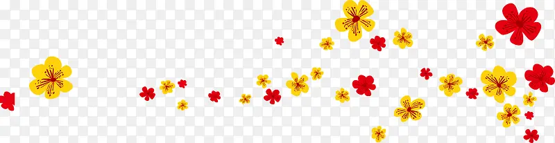 中国风黄色漂浮花朵