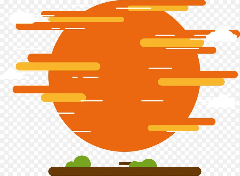 橙色圆圈线条背景