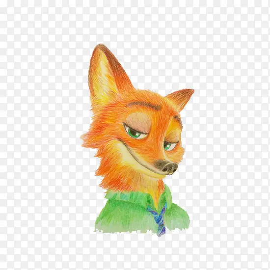 橙色手绘风格狐狸