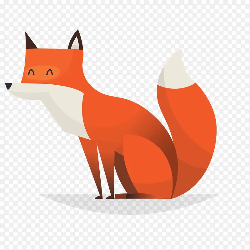 卡通橙色的狐狸设计