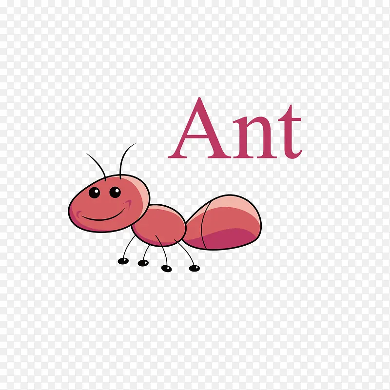 ant红色的蚂蚁免抠素材