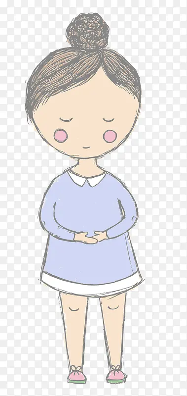 丸子头小女孩
