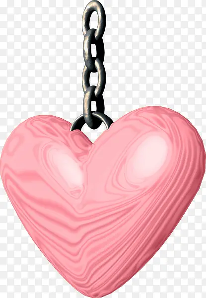 粉色锁链爱心
