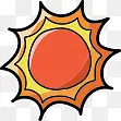 手绘海报太阳UI图标