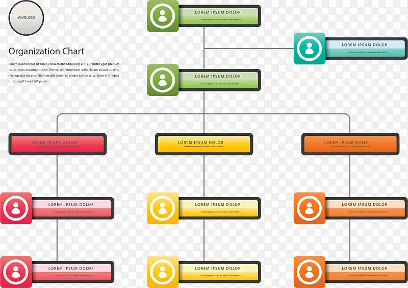 彩色组织架构图