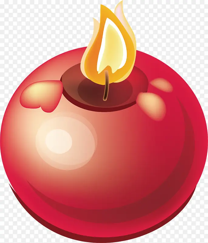 苹果形状蜡烛