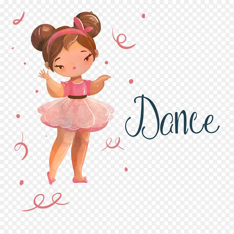 粉色跳舞女孩