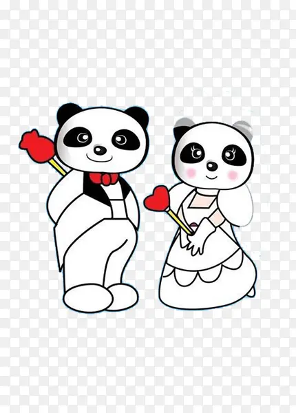 情侣熊猫
