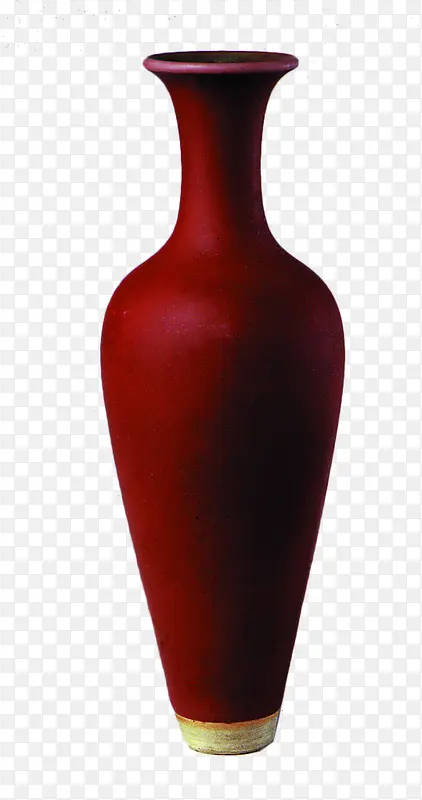 古典红陶瓷花瓶